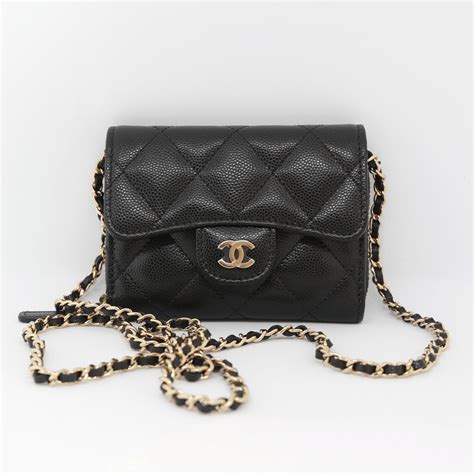 chanel wallet on chain double chain|Chanel small wallet on chain.